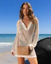 [Billabong] Billabong Women's Bandana Festival Purse in Light Tan Brown One Size Light Tan Brown