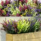24 Bundles Flowers Outdoor Plants Fake Lavender Plant Artificial Greenery Dec...