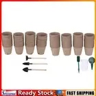 53/72pcs Peat Pots Biodegradable Herb Seed Starter Pots Kits Mini Seedling Tools