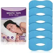 Gentle Premium Breathable Tape (30 Pack), Mouth Tape for Sleeping, Hypoallergenic, Latex Free & Gentle on Skin, Pain Free Removal, Skin Friendly, Reduce Snoring, Improve Sleep Quality (Blue)