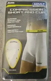 Franklin Sports Compression Shorts with Cup Adult size S/M NIB