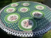 8 Greenbrier Resort Hotel Dorothy Draper Syracuse China salad Plates Shenango