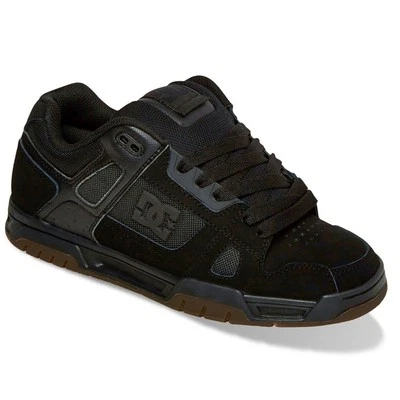 DC Shoes Men's Stag Low Top Sneaker Shoes Black/Gum (BGM)