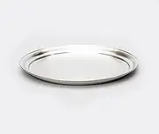 Azmaya Brass & Silver-Plate Round Serving & Drinks Tray