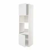 METOD hi cb f oven/micro w 2 drs/shelves, white/Stensund white, 60x60x220 cm