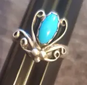 NWT NATIVE AMERICAN RING - Turquoise Sterling Size 9