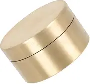 Yardenfun Round Copper Storage Case Sealed Brass Medicine Box Multi Functional Keepsake Container for Jewelry Crafts and More Elegant Brass Design for Home Decor