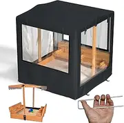 Sandbox Cover,48” W x 48” D x 51.5” H,Suitable for Children's Wooden sandboxes with Canopy,Can be Used Without disassembly,900D Heavy Duty UV Resistant Mosquito Bite Resistant Wooden Sandbox Cover.