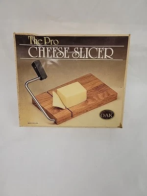 Vintage The Pro Cheese Slicer - Solid Oak For Charcuterie Boards Slicing Cheese