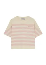 Moncler Kids Striped Cotton T-shirt (8-10 Years) - Pink & Other - 8 Years 8 years
