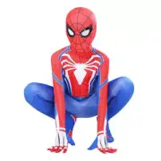 PS4 Game Spider-Man Advanced Suit Costume Fancy Dress Jumpsuit Kid Boy Clothing^