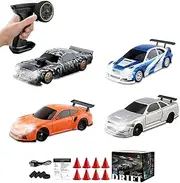Generic RC Electric Mini Racing Drift Car Model, 1:43 Scale 2.4G Full Scale Linkage Light Set Max Speed 15km/h Indoor Mini RC Sports Car Hobbyist Gift
