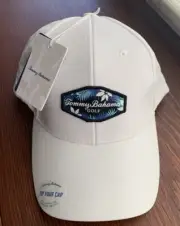 NWT Men’s Tommy Bahama Golf White Hat Tip Your Cap Snapback Nylon Blend