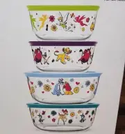 Disney Pyrex Decorated glass food storage 8 piece set