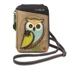 Chala Owl Faux Leather Wallet Crossbody Bag (Taupe) NWT