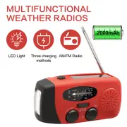 2000mAh Emergency Radio Crank Solar Hand Weather Power Bank Charger Flash Light