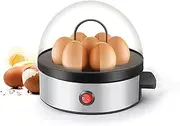 Electric 7 Hole Egg Boiler，Breakfast Steamed Egg Machine，Select Cooking Degree Depending on The Added Water，Suitable for Cook Eggs, Egg Pudding, Corn