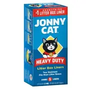 Jonny Cat Litter Box Liners: Heavy Duty - Tear & Leak Resistant - Drawstring Clo