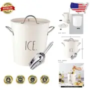 Durable Stainless Steel Ice Bucket with Lid & Scoop - Perfect for Any Occasion
