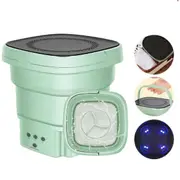 Portable Laundry Machine Wash Clothes 4.5 Mini Washing Machine Green Bucket