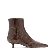 [Aeyde] Aeyde 35mm Sofie Pointed-toe Ankle Boots 40 IT BROWN