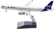 Pre-Built Model Aircraft 22CM 1/200 Scale Highly Detailed Aircraft Model for Scandinavian Airlines A321 OY-KBH Die-cast Airplane Miniature Miniature Airplane Model