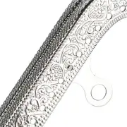 (Silver B01-02700478) Purse Frame Retro Embossed Handle Kiss Clasp