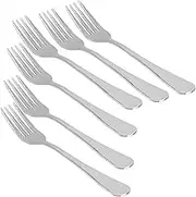 uxcell Dinner Forks Set of 6 Stainless Steel Forks 7.5 Inches Length Household Fruit Salad Dessert Steak Fork Tableware