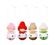 C96 4PCS Christmas Decoration Christmas Knitted Hat Bell Pendant Christmas Tree Pendant Christmas Home Scene Decoration