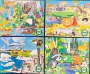 Set of 4 Wild Habitats Animal 36 Piece Mini Jigsaw Puzzles eeBoo New
