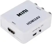 HDMI to RCA Composite AV CVBS 3RCA Video Cable Converter 1080p Downscaling White - Downscaling Video Adapter, Supports NTSC/PAL, Compatible with Smartphones
