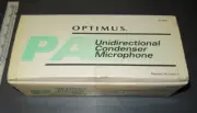 NEW OLD STOCK Optimus 33-3017 Unidirectional Condenser Microphone W/Box & Cord