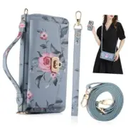 Crossbody Wallet Case for iPhone 15 Pro Max, iPhone 15 Pro Max - 6.7" Blue