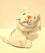 Mirage Las Vegas White Tiger Plush Blue Eyes Stuffed Animal Mini Toy Souvenir 7"