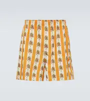 [Bode] Bode Striped Fruit Bowl printed shorts XS/S orange