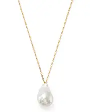 Bloomingdale's Fine Collection Baroque Cultured Pearl Pendant Necklace in 14K Yellow Gold, 22