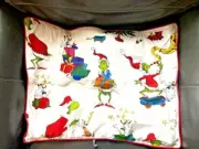 Disney Pottery Barn GRINCH Christmas pillow Sham Dr Seuss Holiday Gift party