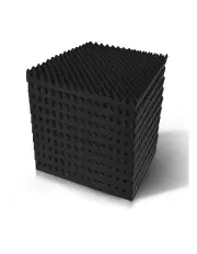[Alpha] 40pcs Acoustic Foam Panels Studio Sound Absorption Eggshell in Black