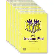 Spirax 905 Lecture Book Pad 7mm Ruled 7 Hole Punched Spiral 140 Pages (A4) [Pack 10]