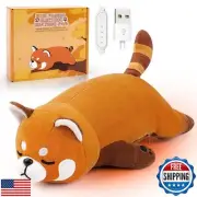 Cuddly Soft 14" Red Panda Plush Heating Pad for Period Cramps, Neck and Shoul