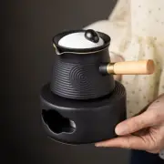 Black Crockery Ceramic Teapot with Infuser Chinese Gongfu Tea Set