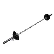 Total 48.5kg - 220cm Olympic Barbell Bar Weight Set - a Pair Free Spring Collar