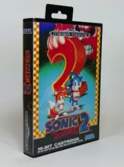 SEGA SMD Mega Drive Storage Case - Sonic The Hedgehog 2 - NO GAME