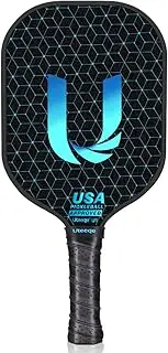 Pickleball Paddle Graphite - Uteeqe Pickleball Paddles Lightweight Texture Surface Polymer Honeycomb Core Pickleball Racket Cushion Comfort Contour Grip Low-Profile Edge Guard Pickleball Racquet