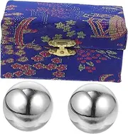 Ipetboom Hand Massage Balls Set Metal Training Balls Hand Massagers Fitness Tool