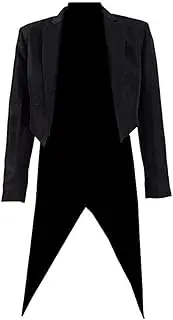 [Wandamaga] Womens Magician Tailcoat Zatana Cosplay Jacket Tuxedo Black Coats Costume