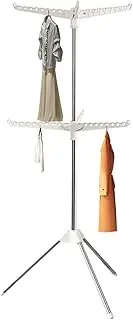 Tripod Clothes Drying Rack - Freestanding 3-Tier Clothes Airer, Adjustable Arm Laundry Rack | Folding Tripod Drying Stand, Stainless Steel Telescopic Drying Shelf, Colapsible Garment Hanger for Home