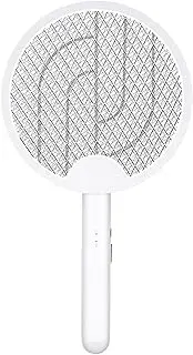 [WJnflQN] Fly Swatter Electric Zapper, Handheld 2 in 1 Electric Fly Swatter Racket, Portable Foldable Flying Catcher Rechargeable Control Trap Lamp for Home Backyard Bedroom