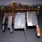 Handmade Forged Steel Cleaver Knife Traditional Chinese Chef Natural Wood Handle
