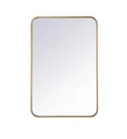 Elegant Lighting MR802030 Evermore 30" x 20" - Brass Vanity / Wall Mirror